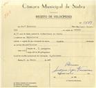 Registo de velocípede de marca Lusita, com o nº 9869, em nome de José Dionísio, morador em Montelavar.