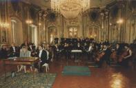 Edite Estrela, Presidente da Câmara Municipal de Sintra,no Palácio Nacional de Queluz aquando da assinatura do protocolo com a Orquestra Metropolitana de Lisboa.