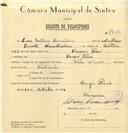 Registo de velocípede de marca Vilar com motor, com o nº 7345, em nome de Luís Mateus Cantadeiro, morador em Campo Raso.