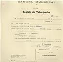 Registo de velocípede de marca Cicles Helens, com o nº 53, em nome de G. Duarte & Poças, Ldª, com sede em Cacém de Cima.