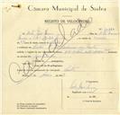 Registo de velocípede de marca VN-Vitória, com o nº 10132, em nome de Vítor José Névoa morador em Rua José Antunes dos Santos, Sintra.