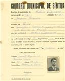Registo de matricula de cocheiro profissional em nome de Joaquim Cerqueira, morador em Paiões, com o nº de inscrição 920.