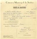 Registo de velocípede de marca Star, com o nº 7697, em nome de António da Silva Canada, morador em Covas.