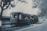 Elétrico de Sintra no apeadeiro de Galamares.