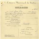 Registo de velocípede com o nº 5804, em nome de João Rosa Pires, morador em Baratã.