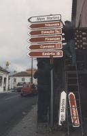 Colocação de placas toponímicas em Sintra.