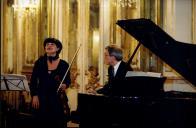 Concerto de Liana Issakadze / Sequeira Costa, na sala da música, no Palácio Nacional de Queluz, durante o Festival de Música de Sintra.