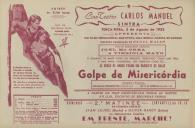 Programa do filme "Golpe de Misericórdia" realizado por Raoul Walsh com a participação de Joel Mc Crea e Virginia Mayo.