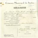 Registo de velocípede de marca Olga, com o nº 5650, em nome de Mário da Silva Pinto, morador em Pero Pinheiro.