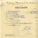 Registo de velocípede de marca Atlantic, com o nº 6019, em nome de Ernesto da Conceição Alves, morador em Casal de Alvalade, Belas.
