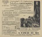 Programa do filme "A Legião dos Condenados" realizado por Anatole Litvak com a participação de Richard Basehart, Gary Merrill, Oskar Werner e Hildegarde Neff.