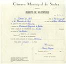 Registo de velocípede com o nº 8502, em nome de Manuel de Melo, morador em Massamá.