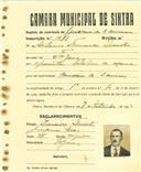 Registo de matricula de carroceiro 2 animais em nome de António Francisco Timóteo, morador na Tojeira, com o nº de inscrição 1679.