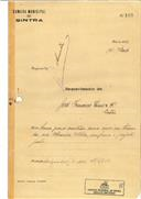 Construção de moradia na Avenida Alda, Sintra em nome de João Francisco Lúcio e Companhia, com o Processo nº OB 189/1922.