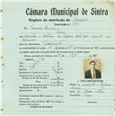 Registo de matricula de velocipedista em nome de Venâncio Loureiro, morador em Queluz, com o nº de inscrição 760.