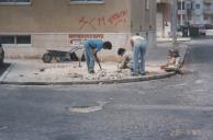 Requalificação de passeios numa rua do concelho de Sintra.