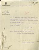 Ofício dirigido ao Administrador do Concelho de Sintra, proveniente do Presidente da Comissão Administrativa da Câmara Municipal de Lisboa, Henrique Linhares de Lima, solicitando a intimação de Joaquim Bernardo, morador na Idanha a proceder a reparações num cano de esgoto na sua propriedade sita na Rua Francisco Metrass, nº 24.