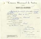 Registo de velocípede de marca Nacional, com o nº 8633, em nome de Augusto Domingos Duarte, morador em Aruil.