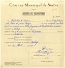 Registo de velocípede com o nº 7039, em nome de Celestino de Sousa, morador em A-da-Beja.