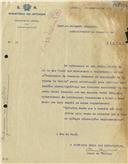 Ofício dirigido ao Administrador do Concelho de Sintra, proveniente do Inspetor Geral dos Espetáculos, Óscar de Freitas, referente a um pedido de autorização para realizar umas sessões cinematográficas nas diversas sociedades de recreio do concelho.