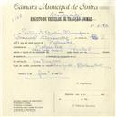Registo de velocípede de marca Pombal, com o nº 5572, em nome de Fortunato Baleia Alexandre, morador em Bolembre.
