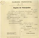 Registo de velocípede de marca Helios, com o nº 1023, em nome de Artur da Conceição Jacinto, morador em Carne Assada.