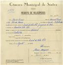 Registo de velocípede de marca Nacional, com o nº 8170, em nome de Mário Soares, morador em Casal de Vila Chã.