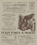 Programa do filme "Fuga Para a Morte" com a participação de Lloy Bridges, Barbara Payton e Joan Hoyt.