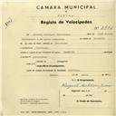 Registo de velocípede de marca Champion, com o nº 2984, em nome de António Domingos Corredoura, morador em Catribana.
