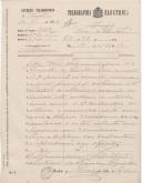 Telegrama do Administrador substituto de Vila Franca, António da Fonseca, ao Administrador do Concelho de Sintra, solicitando a captura dos ladrões que assaltaram a ermida de S. Sebastião de Alverca.