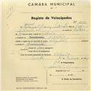 Registo de velocípede de marca Capital, com o nº 1266, em nome de Manuel Jesus Silvestre, morador em Faião.