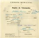 Registo de velocípede com o nº 3613, em nome de António Marques, morador em Paiões.