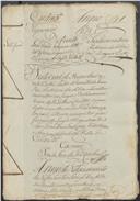 Feito de cível de resíduos de testamento contra António da Silva, morador na Barreira, enquanto testamenteiro de João Francisco Gaspar, morador no mesmo lugar.