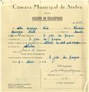 Registo de velocípede de marca Atlantic com motor Cuciolo, com o nº 6288, em nome de António Domingos Frade, morador em S. João das Lampas.