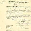 Registo de um veiculo de duas rodas tirado por um animal de espécie bovina e asinina destinado a transporte de mercadorias em nome de José S. de Figueiredo, morador na Terrugem.