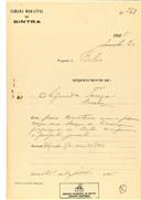 Construção de uma casa na Várzea de Sintra em nome de Águeda Teresa com o Processo OB nº 268/1925, com a licença de construção nº 205 de 16/06/1925.