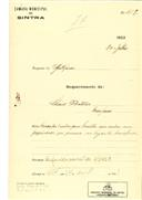 Ampliação de andar em moradia em Morelena - Montelavar,em nome de Silvério António, com o Processo OB nº 419/1923, com a licença de construção nº 416 de 24/10/1923.