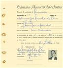 Registo de matricula de carroceiro em nome de Domingas Camila da Silva, moradora em Faião, com o nº de inscrição 1812.