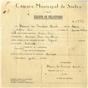 Registo de velocípede de marca Especial, com o nº 5827, em nome de Floriana da Conceição Barata, moradora em Rodízio.