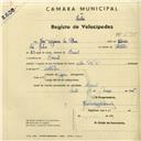 Registo de velocípede de marca Cycles R.P., com o nº 2915, em nome de José Figueira da Silva, morador em Lourel.