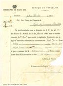 Requerimento para contrair matrimónio de José Maria Baeta Ramos, morador em Lisboa e Maria dos Anjos Gonçalves, moradora no Cacém.
