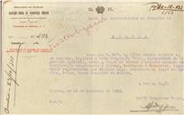 Ofício dirigido ao Administrador do Concelho de Sintra, proveniente do Inspetor Geral da Direção Geral de Segurança Pública, remetendo o mandado de notificação respeitante à firma J. Rodrigues & Companhia, representada por Paulino Lage, morador em Agualva.