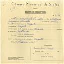 Registo de velocípede de marca Caravela, com o nº 6246, em nome de Francisco Duarte Timóteo, morador em Magoito.