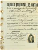 Registo de matricula de velocipedista em nome de Manuel Duarte Casinhas, morador em Campo Raso, com o nº de inscrição 892.