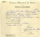 Registo de velocípede de marca Cicles Pombal, com o nº 9965, em nome de António Costa Gomes Feliciano, morador em Cacém.