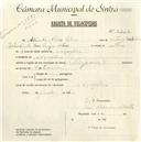 Registo de velocípede de marca Origan, com o nº 5267, em nome de Arlindo Alves Heleno, morador em Assafora.