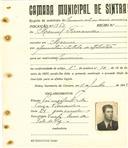 Registo de matricula de carroceiro de 2 ou mais animais em nome de Manuel Fernandes, morador em Maceira, com o nº de inscrição 1960.