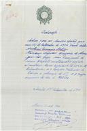 Registo de velocípede de marca Cycles com motor Cuciolo, com o nº 6003, em nome de António Simões Mateus, morador em Negrais.
