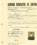 Registo de matricula de velocipedista em nome de Alberto Manuel Lary, morador no Cacém, com o nº de inscrição 2009.