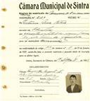 Registo de matricula de carroceiro de 2 ou mais animais em nome de Vitorino Luís Patrão, morador em Odrinhas, com o nº de inscrição 2122.
